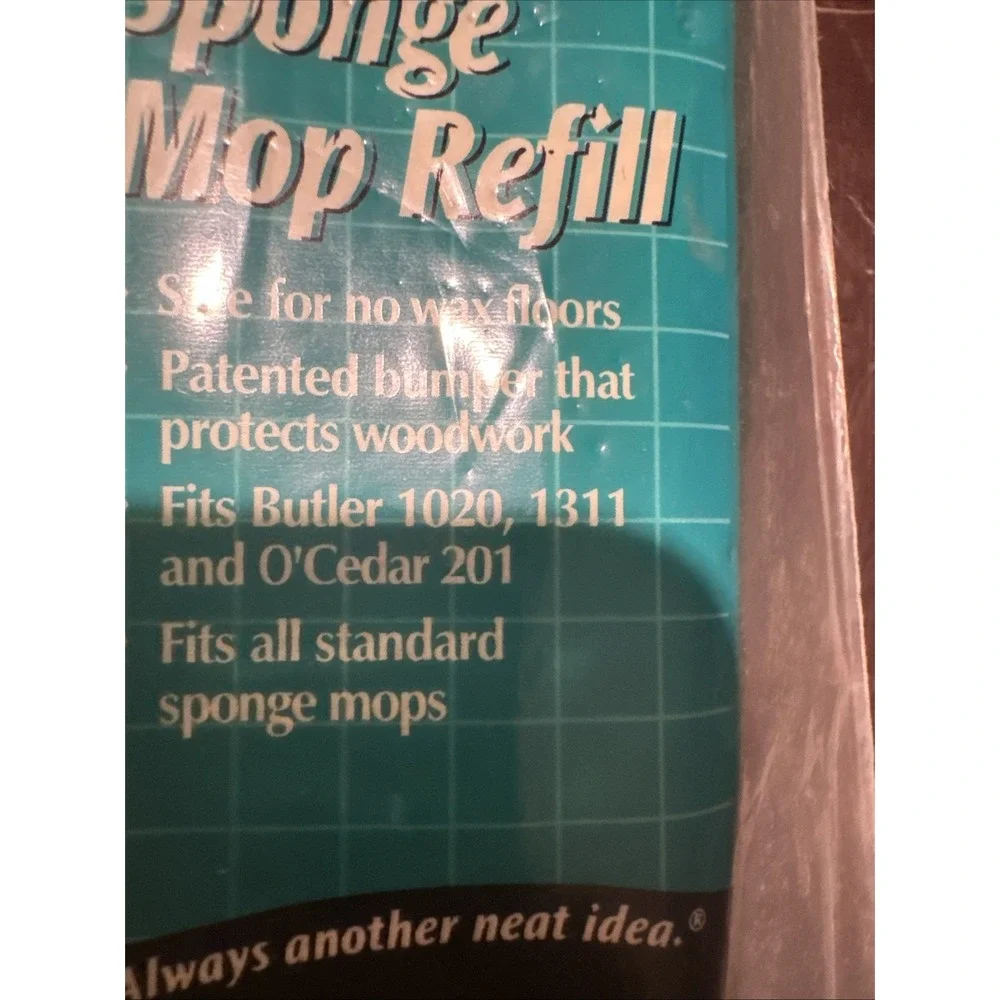 Butler Universal Cellulose Sponge Mop Refill w/ Scrubber #2809 Fits #1311